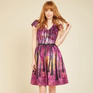 Modcloth Frondescent Fete fit & flare dress size XS